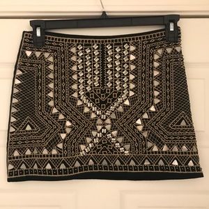 CHELSEA & VIOLET Studded Mini Skirt